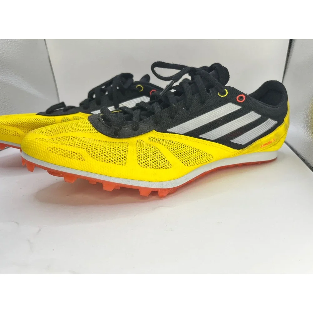 Adidas Adizero Track and Field Mens 10 Yellow Black‎ Running Shoes No Spikes